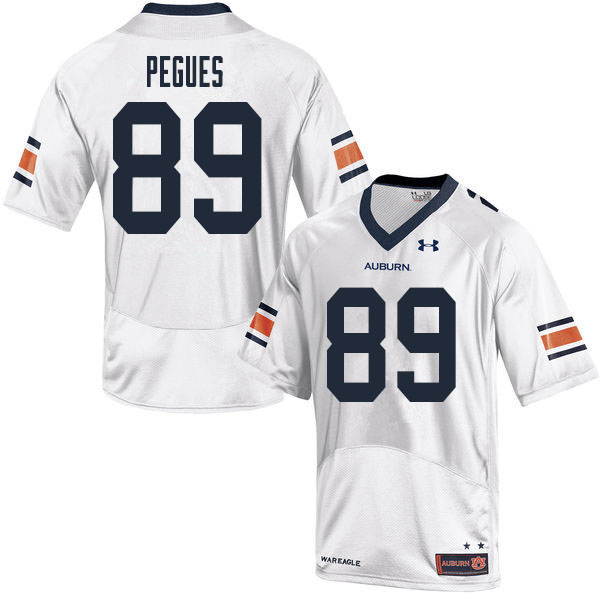 Men #89 J.J. Pegues Auburn Tigers College Football Jerseys Sale-White